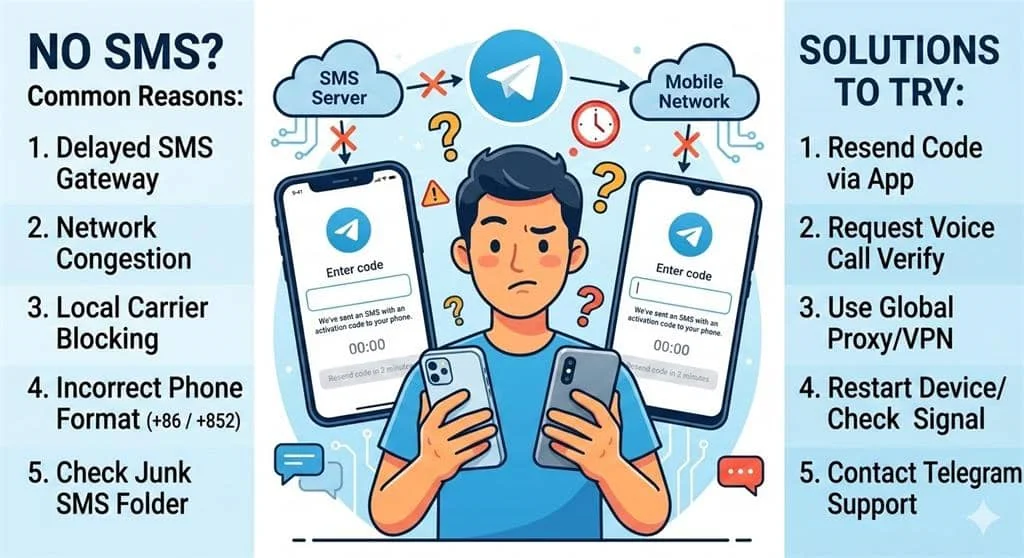 telegram收不到短信验证怎么解决